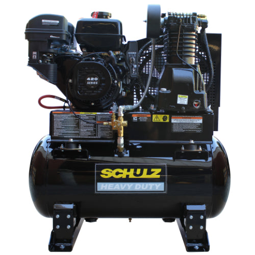 13HP Schultz Gas Portable Reciprocating Air Compressor 30gal