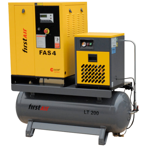 5HP FirstAir Rotary Screw Air Compressor 53gal w/ Air Dryer (FAS4)