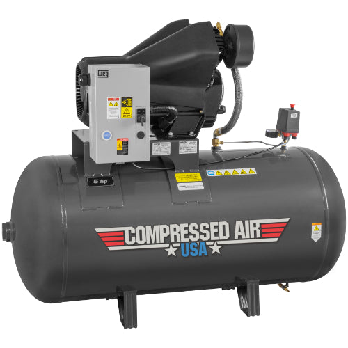 5HP Horizontal Reciprocating Air Compressor 80gal (XD5)