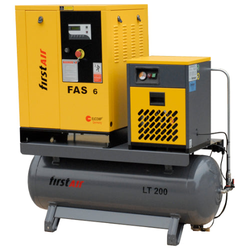7.5HP FirstAir Rotary Screw Air Compressor 53gal w/ Air Dryer (FAS6)