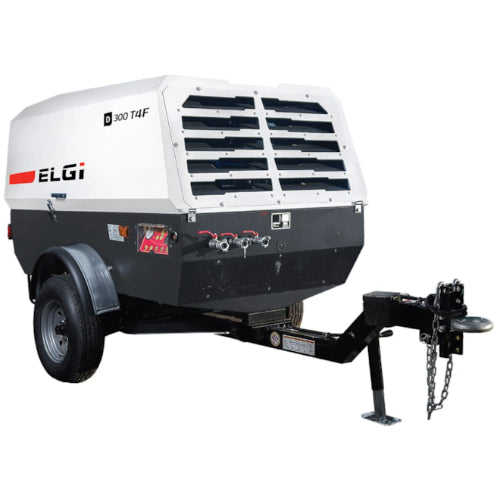 ELGi 73.6HP Portable Diesel Rotary Screw Air Compressor (D300T4F)