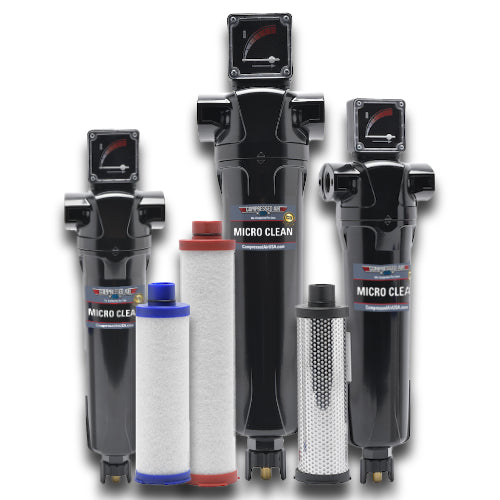 1 Micron General Purpose Coalescing & Particulate Micro Clean Line Filters (ISO CLASS 2)