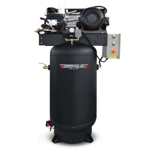 80 Gal. 10 HP V4 1-Phase Silent Air 175 PSI Electric Air Compressor with  Isolator Pads and Auto Drain